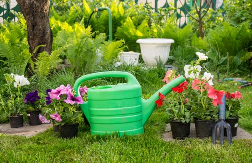Gardener working safely in an East Dulwich garden